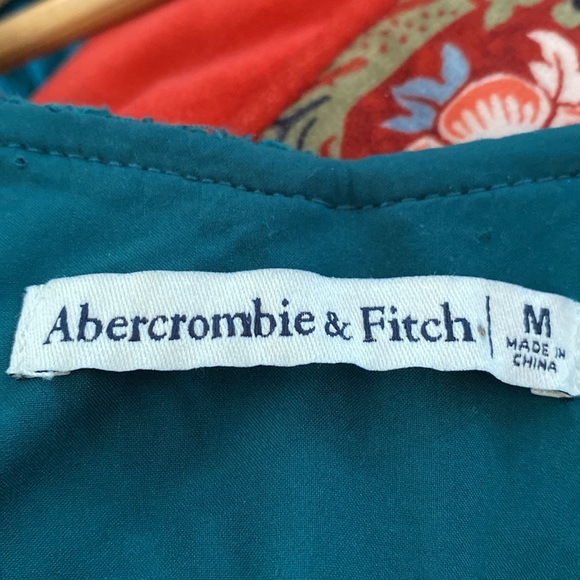 Abercrombie & Fitch Medium Dark Green Boucle Shift Mini Dress- New without tags - Picture 4 of 4